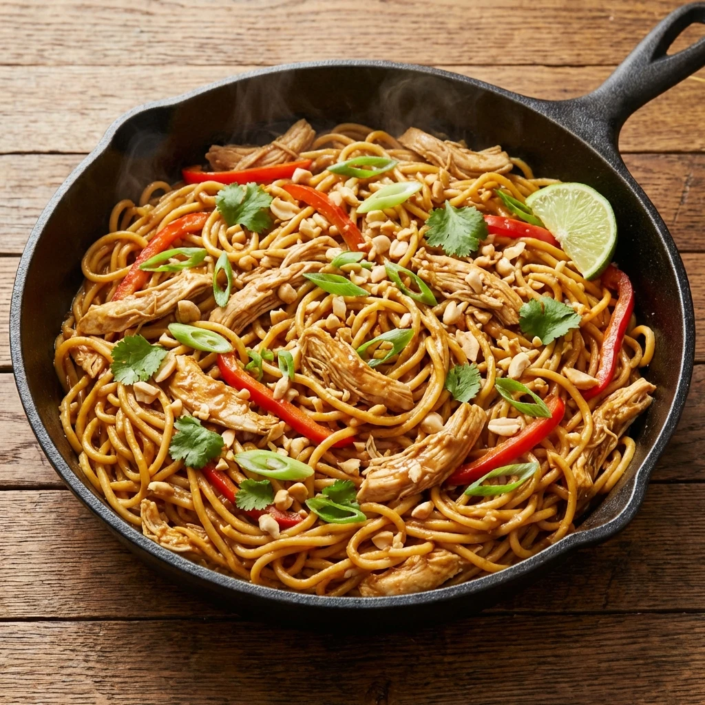 Peanut Noodles Shredded Chicken