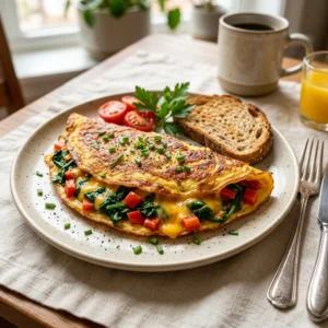 Perfect Veggie Omelette with Cheese Recipe