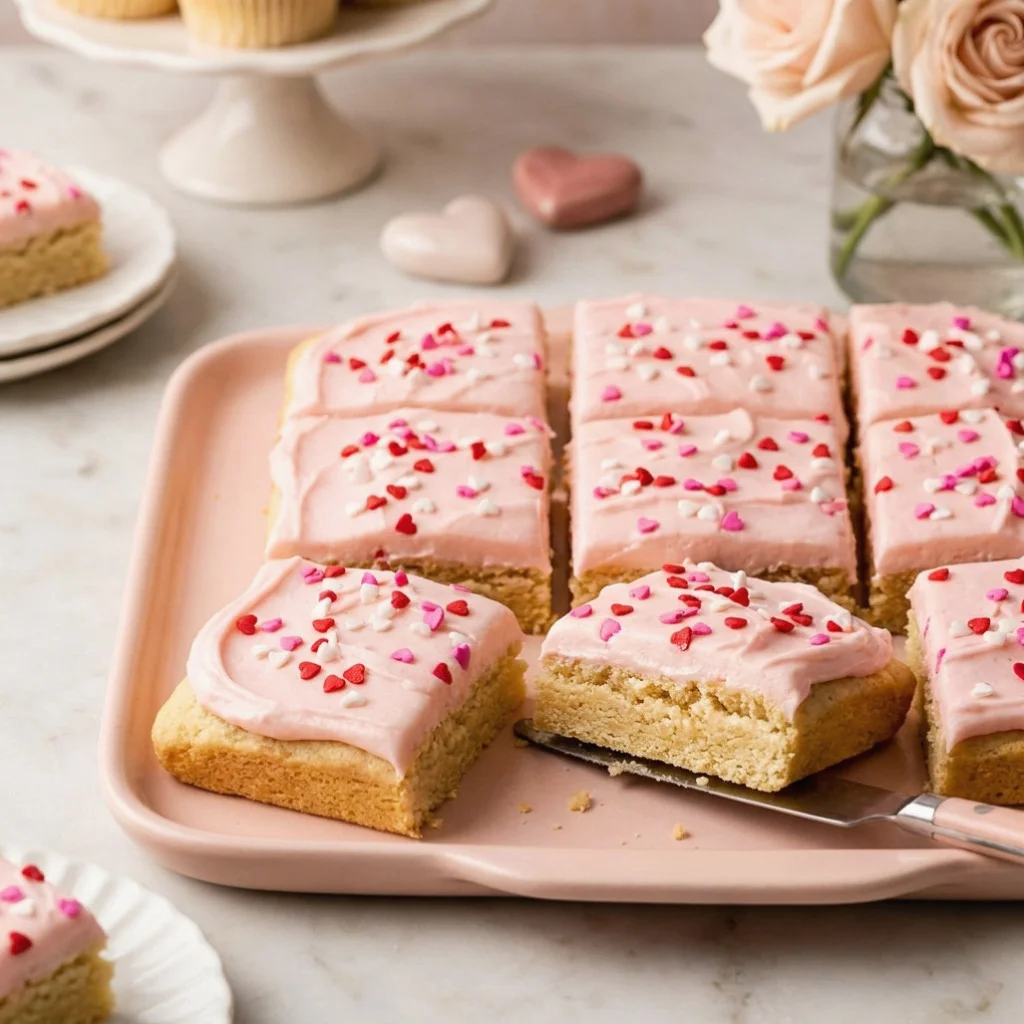Valentine’s Day Frosted Sugar Cookie Bars