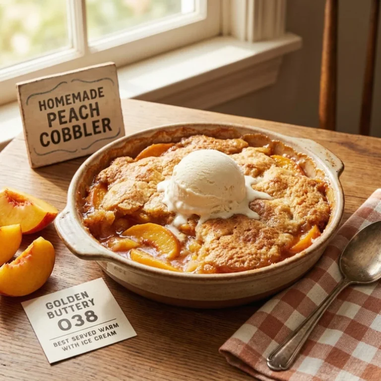 Homemade Peach Cobbler