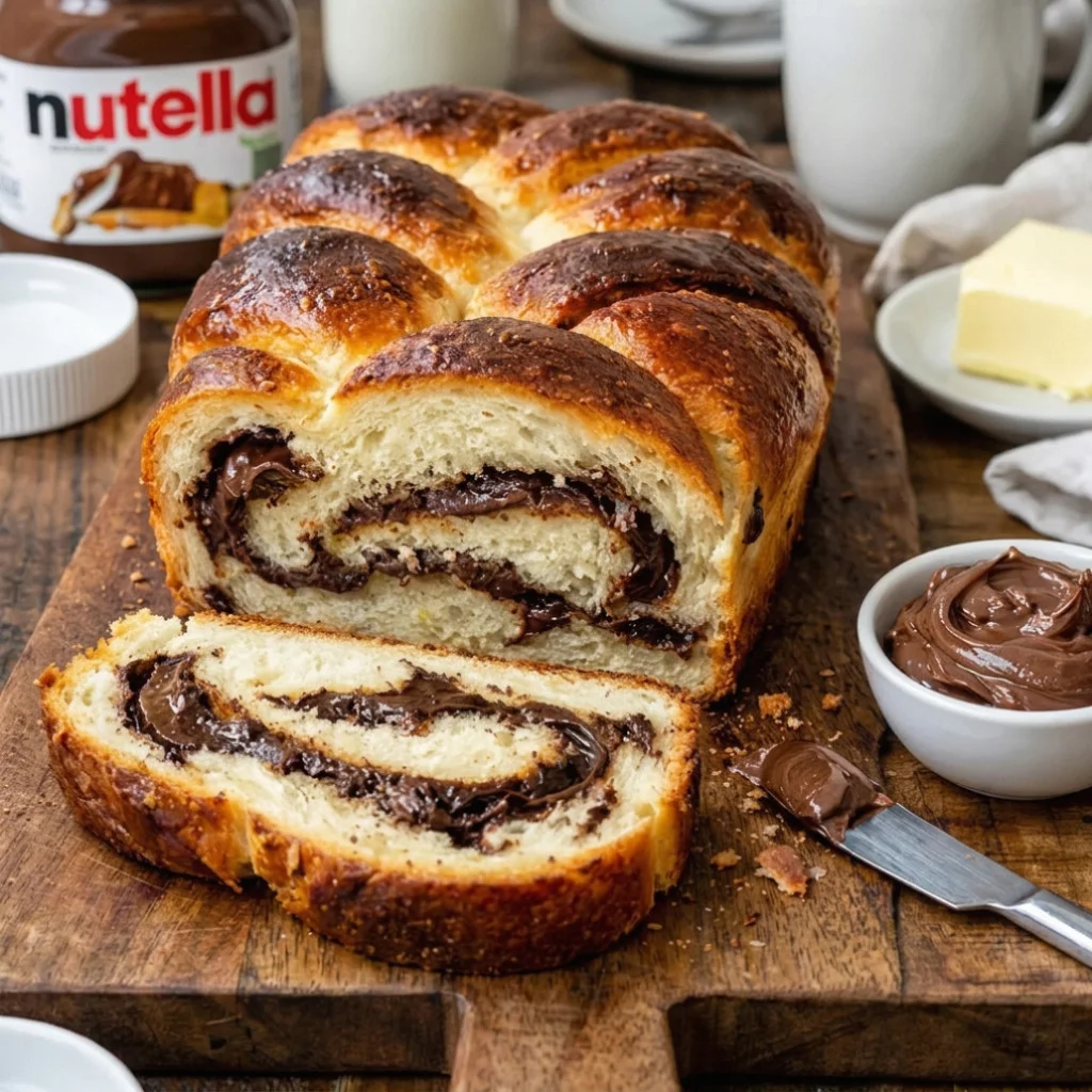 Soft Nutella Brioche Bread